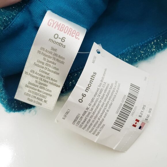 NEW Gymboree Knit‎ Hat Blue with Metallic Threads Size 0-6 Months Beanie - Picture 4 of 5